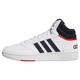 adidas Herren Hoops 3.0 Mid Sneakers, Ftwr White/Legend Ink/Vivid Red, 38 2/3 EU