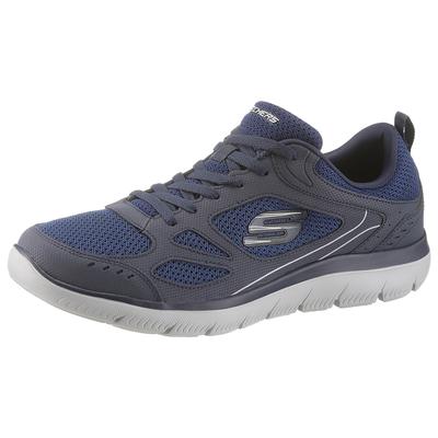 Sneaker SKECHERS "Summits-South Rim", Herren, Gr. 39, blau, Textil, Leder, sportlich, Schuhe, Freizeitschuh, Halbschuh, 