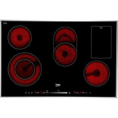 BEKO Elektro-Kochfeld, schwarz, B:77cm H:5,5cm T:51cm, Kochfelder, mit Warmhaltezone