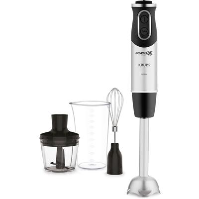 KRUPS Stabmixer "HZ6568 Perfect Mix 8500", schwarz (silber, schwarz), H:25,8cm, Mixer, inklusive Schneebesen, 500ml Zerk