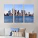 Latitude Run® Boston Skyline Panorama - 3 Piece Floater Frame Photograph on Canvas Canvas, Wood in White | 20 H x 36 W x 1 D in | Wayfair