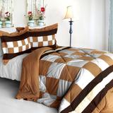 Happy Song Quilted Patchwork Down Alternative Comforter Set (Twin Size)