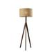 HomeRoots 59" Tripod Floor Lamp With Brown Drum Shade - 18.5