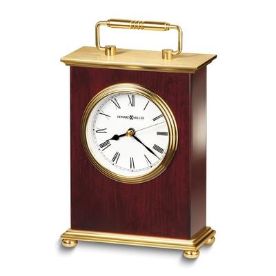 Curata Bracket Brass and Wood Quartz Table Clock