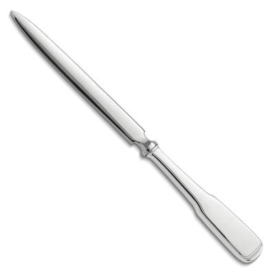 Curata Solid Sterling Silver 7.5 Inch Colonial Handle Letter Opener with Stainless Steel Blade