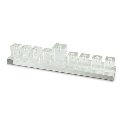 Curata Clear Crystal Glass Menorah