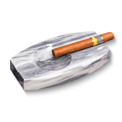 Curata Handcrafted Carrera Grey Marble Double Cigar Ashtray