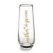 Curata Lillian Rose Mother of The Groom Stemless Wedding Toasting Glass