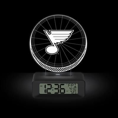 Game Time NHL St. Louis Blues Color-Changing Led 3d Illusion Alarm Clock with Temperature and Date