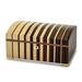 Curata Luxury Giftware High Gloss Maple W/Ebony Veneer Locking Wooden Jewelry Box