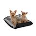 Black Soft Breathable ECO Filling Four Way Snap Pet Bed for Small Dogs, 20" L X 16" W X 3" H