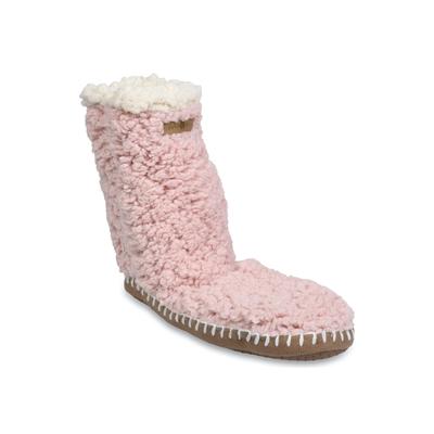 Women's Womens Faux Shearling Slipper Sock With Sidewall Slippers by GaaHuu in Pink