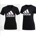 Adidas Tops | Adidas Amplifier Tee Shirt Crewneck Short Sleeve Black Small Women’s | Color: Black/White | Size: S