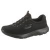 Slip-On Sneaker SKECHERS "Summits", Damen, Gr. 35, schwarz, Textil, sportlich, Schuhe, Slipper, Freizeitschuh, Komfortschuh mit Gummizug, Topseller