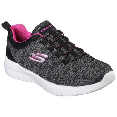 Slip-On Sneaker SKECHERS "DYNAMIGHT 2.0-IN A FLASH", Damen, Gr. 35, schwarz (schwarz, pink), Textil, Synthetik, sportlic