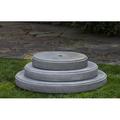 Campania International Round Plinth Pedestal Concrete | 3 H x 25 W x 25 D in | Wayfair PD-216-TR