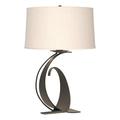 Hubbardton Forge Fullered Intersections 29" Table Lamp Fabric in Gray/White/Brown | 29 H x 17 W x 17 D in | Wayfair 272678-1023