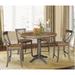 Gracie Oaks Haidar 5 - Piece Counter Height Extendable Solid Wood Dining Set Wood in Brown | Wayfair 01C4B58925084A0BB178F104F9FDBD49