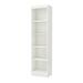 Ebern Designs 5-Shelf Narrow Bookcase Storage Shelves In White Wood Finish Wood in Brown/White | 19 H x 11.5 W x 71.2 D in | Wayfair