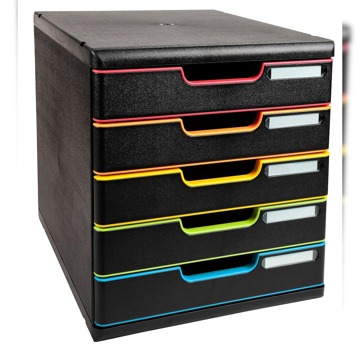 Exacompta 301914D 1x MODULO A4 - 5 Schubladen Black Office - Regenbogen Image