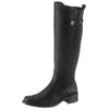 Stiefel RIEKER, Damen, Gr. 39, Normalschaft, schwarz, Lederimitat, elegant, Schuhe, Langschaftstiefel, Blockabsatz, Stretch, mit Schnallenverzierung