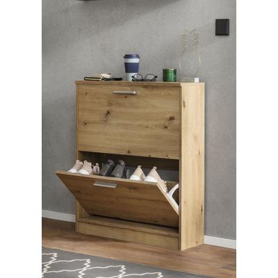 Schuhschrank INOSIGN "Bill", braun (eichefarben), B:75cm H:83cm T:21cm, Spanplatte, Schränke, Breite 75 cm Image