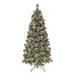 Puleo International 6.5 ft. Pre-lit Snowy Valley Pine Artificial Christmas Tree