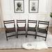 Living Room Accent Chair Solid Wood Folding Chair (Set of 4) & Comfortable Open Back