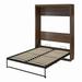 Queen size Murphy Bed Space Saving Wall Mounted Design in Walnut Finish