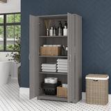Cabot Tall Bathroom Storage Cabinet with Doors by Bush Furniture