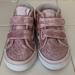 Vans Shoes | 6t Girls Pink Glitter Vans High Tops. Gently Used Ice Cream And Kitty Print. | Color: Pink | Size: 6bb