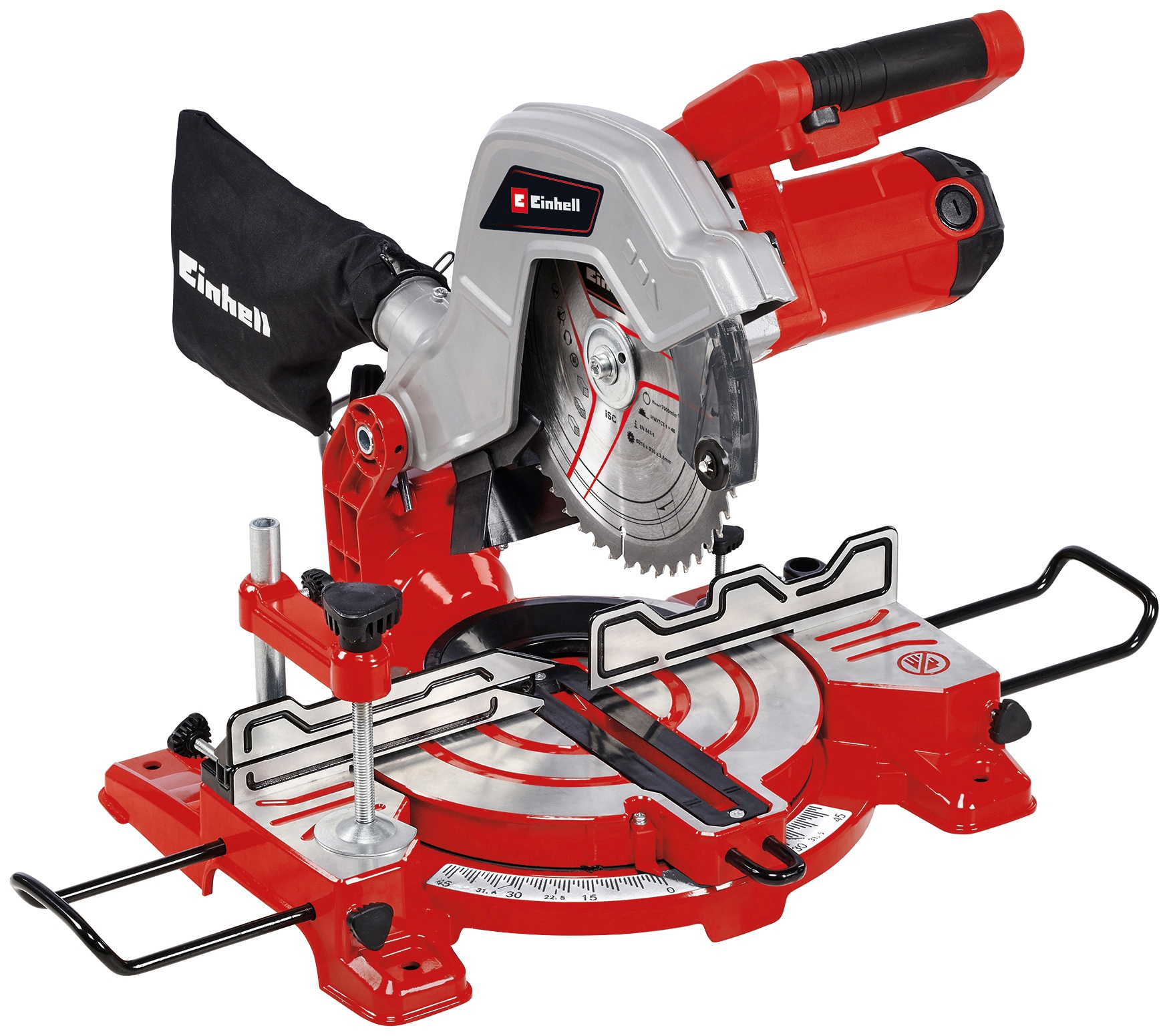 Kapp- und Gehrungssäge EINHELL "TC-MS 216", rot (rot, schwarz), B:548mm H:366mm L:638mm, Sägemaschinen Image