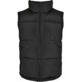 Jerseyweste URBAN CLASSICS "Urban Classics Herren Block Puffer Vest", Herren, Gr. L, schwarz (schwarz, schwarz), 100% Polyester, Rundhals, Westen
