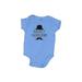 Hudson Baby Short Sleeve Onesie: Blue Solid Bottoms - Size 0-3 Month