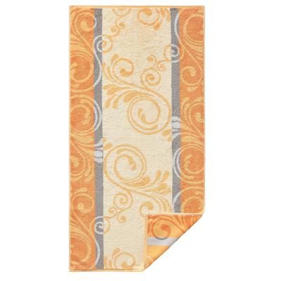 Handtuch CAWÖ Gr. 2, orange (apricot, gemustert), B:70cm L:140cm, 100% Baumwolle, Handtücher (Packung) Image