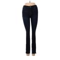 Abercrombie & Fitch Jeans - Mid/Reg Rise Skinny Leg Denim: Blue Bottoms - Women's Size 25 - Dark Wash