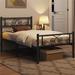 Red Barrel Studio® Graceful Scroll Platform Bed w/ Multiple Size & Color Wood in Black/Brown | 35 H in | Wayfair 9DDACDBBBC614A4FB4024C0CEF473D6F
