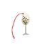 The Holiday Aisle® Crystal & Pearl Champagne Ornament or Wall or Room Decor Crystal | 3.75 H x 1.3 W x 0.16 D in | Wayfair