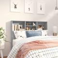 vidaXL Headboard Cabinet Grey Sonoma 120x19x103.5 cm