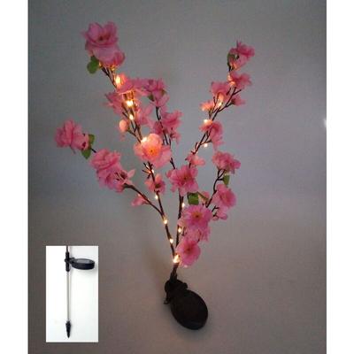 Solar led Blütenstrauch rosa 90cm Gartenstecker Lichterstrauch Zweige Gartendeko Image