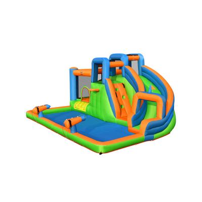 Costway Inflatable Water Slide with Dual Climbing Walls and Blower Excluded