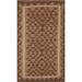 Brown Geometric Kilim Oriental Area Rug Hand-Woven Wool Carpet - 3'2" x 5'0"