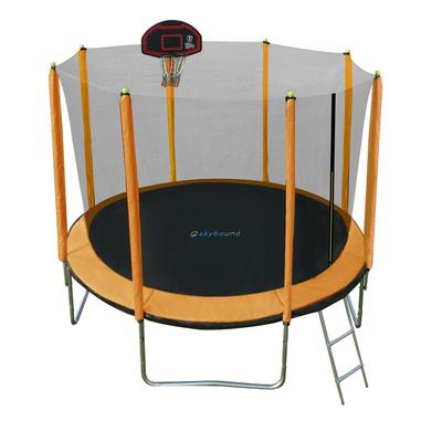 SkyBound 10ft Trampoline with Enclosure Net, Outdoor Trampoline for Kids and Adults (Orange)