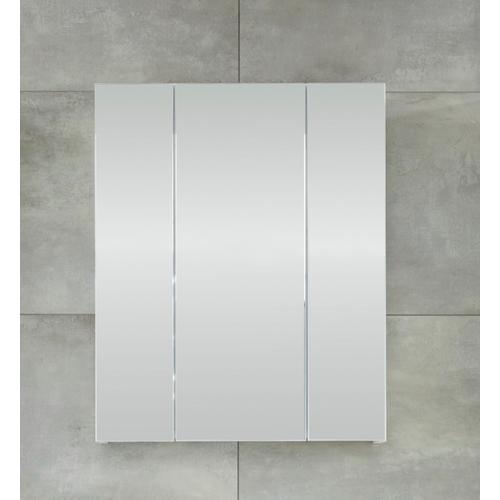 "Spiegelschrank WELLTIME ""Mora"" Schränke Gr. B/H/T: 60 cm x 74 cm x 18 cm, 3 St., weiß (weiß melamin) Spiegelschrank mit Beleuchtung Spiegelschränke"