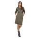 Jerseykleid RICK CARDONA BY HEINE "Shirtkleid" Gr. 42, Normalgrößen, grün (khaki) Damen Kleider Freizeitkleider