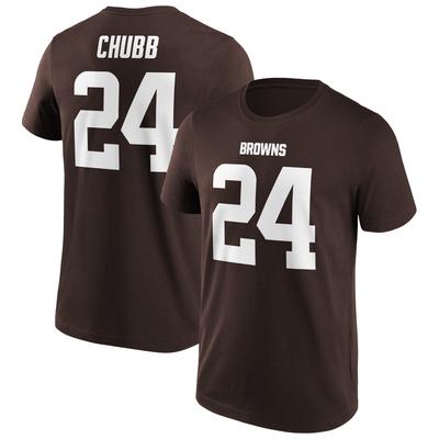Cleveland Browns Name & Nummer Grafik T-Shirt – Nick Chubb 24 – Herren Image