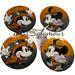 Disney Dining | Disney Mickey And Minnie Halloween Appetizer Plates Set Of 4 | Color: Black/Orange | Size: Os