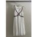 Anthropologie Dresses | Anthropologie Floreat White Cotton And Silk Dress- Size 0 | Color: Gray/White | Size: 0