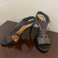 Polo By Ralph Lauren Shoes | Black Leather Polo By Ralph Lauren Sandal Euro 40 | Color: Black | Size: 40eu