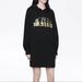 Gucci Dresses | Gucci “Original Gucci” Metallic Print Hooded Dress -Black -Women’s Size S -Nwt | Color: Black | Size: S